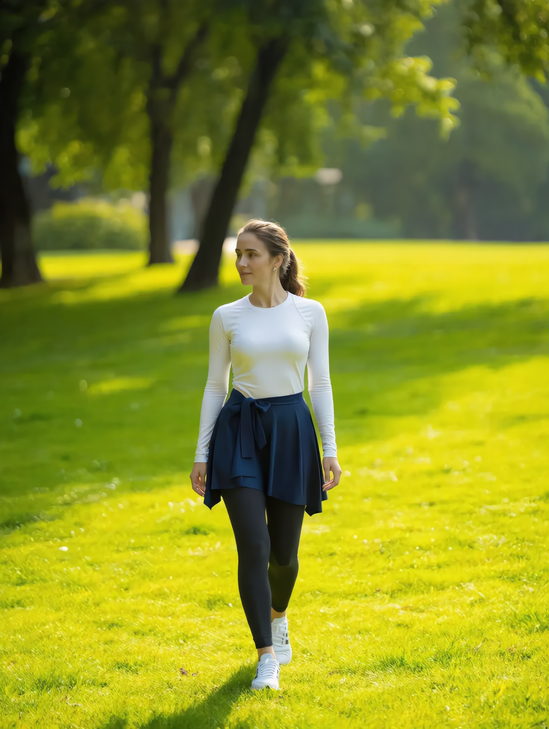 Jupe de sport fluide  – couvrance  liberté de mouvement