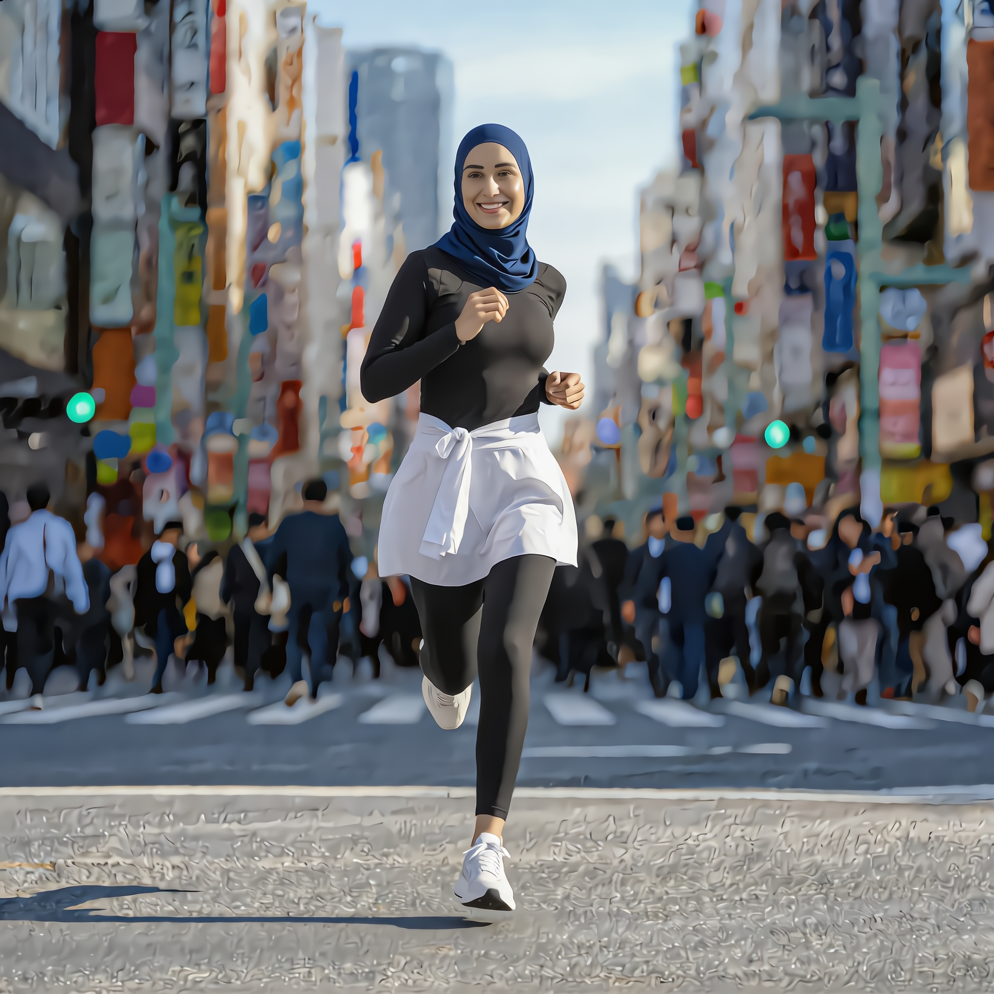 Jupe de sport fluide  – couvrance  liberté de mouvement