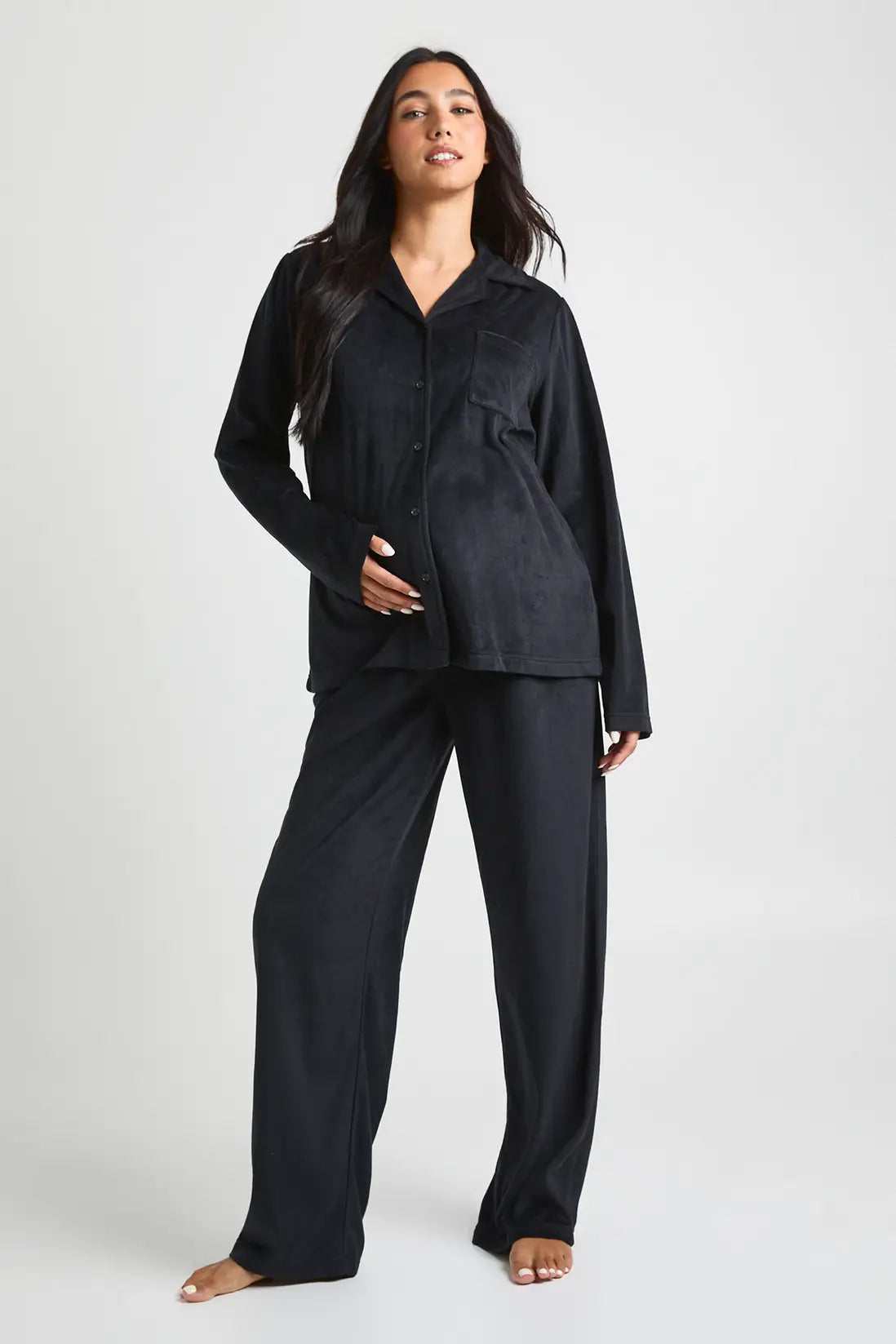 Set Pyjama Douillet en Polaire - Black