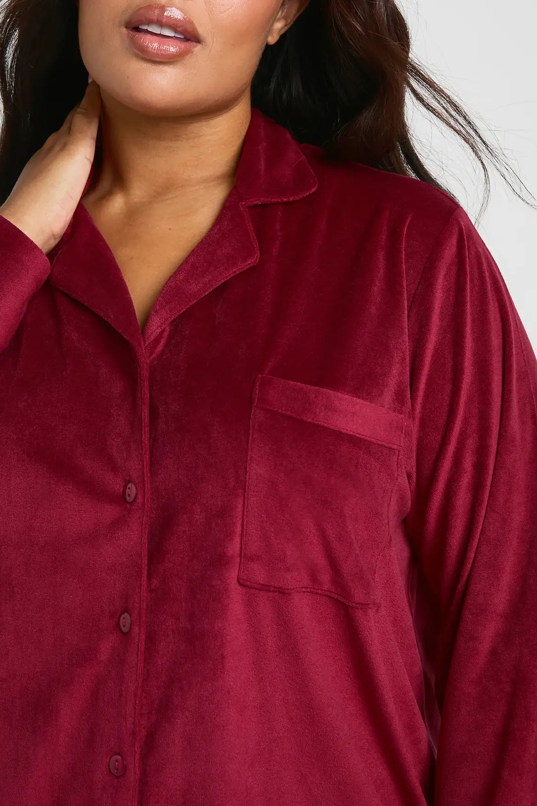 Set Pyjama Douillet en Polaire - Bordeaux